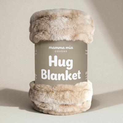 Jeté luxueux en fausse fourrure réversible en peluche réversible certifié Oeko-tex 50 po x 60 po