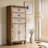 Rustic Wooden Storage Cabinet-2050833908