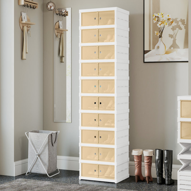 20 Pair Stackable Shoe Storage Cabinet