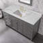 Plateau de meuble-lavabo simple 60 po en quartz avec lavabo - pour remplacement de meuble-lavabo, sans armoire