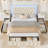 Ancuta Velvet Upholstered Platform Bed with RGB LED Lighting and Storage Drawers-1556763984