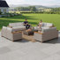 Ensemble de conversation pour patio avec coussins 9 personnes Wicker