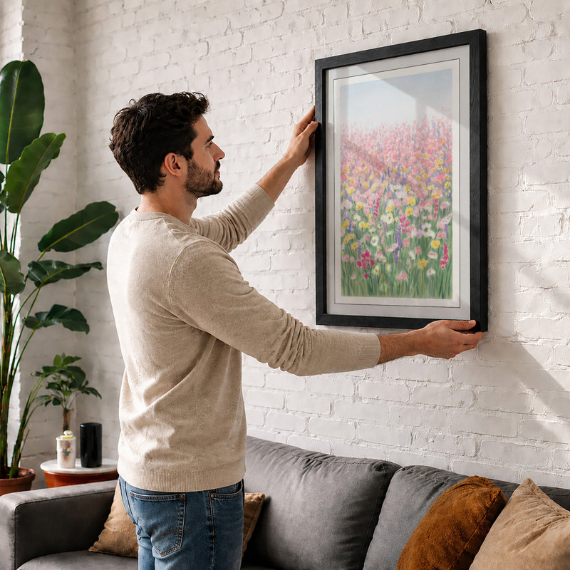 Meadow in Bloom Botanical - Framed Print, A3 - 42.0 x 29.7 cm, Unframed