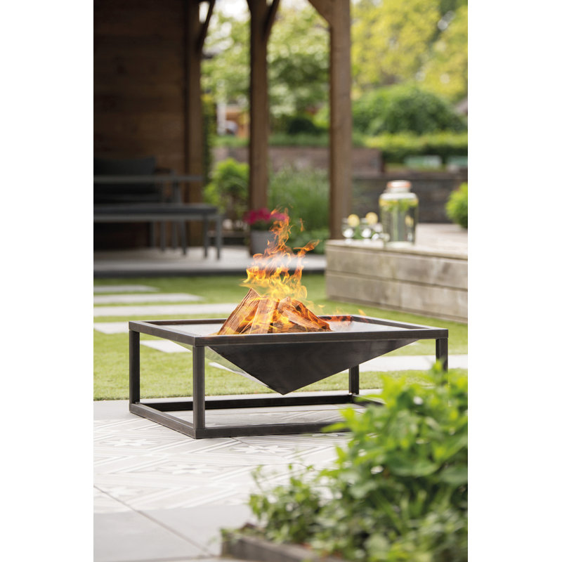 Tervo Square Steel Wood Burning Smokeless Fire Pit