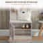 Portemanteau rustique avec banc de rangement pour chaussures, banc d'entrée avec portemanteau, portemanteau avec tablettes de rangement pour vestibule, vestiaire, grain de bois blanc HOMcom