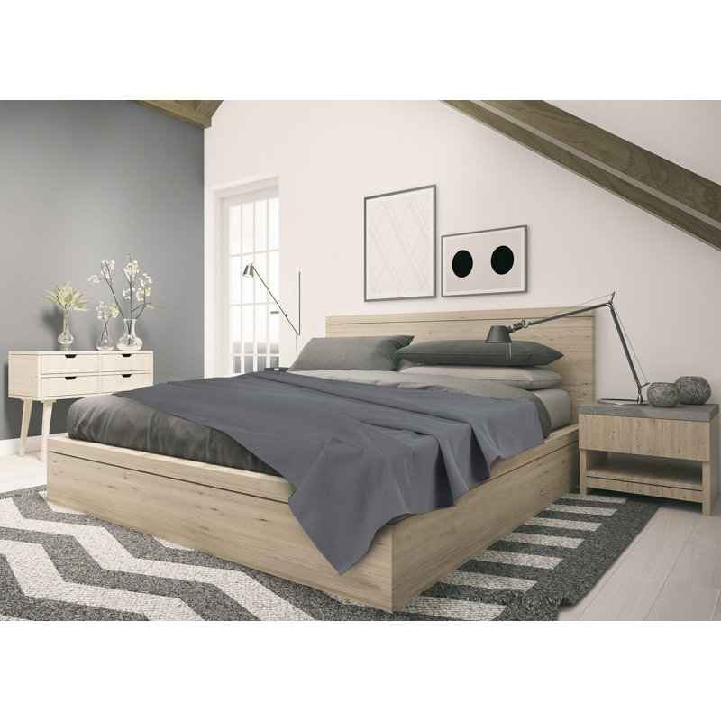 Latitude Run Gissel Bedding, W150 x L200cm, Dark Grey