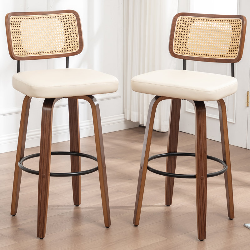 Swivel Bar Stool, Beige, Counter Stool (66.8cm Seat Height)