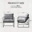 Chaise d'appoint rembourrée l 29 po avec structure en métal-60719351
