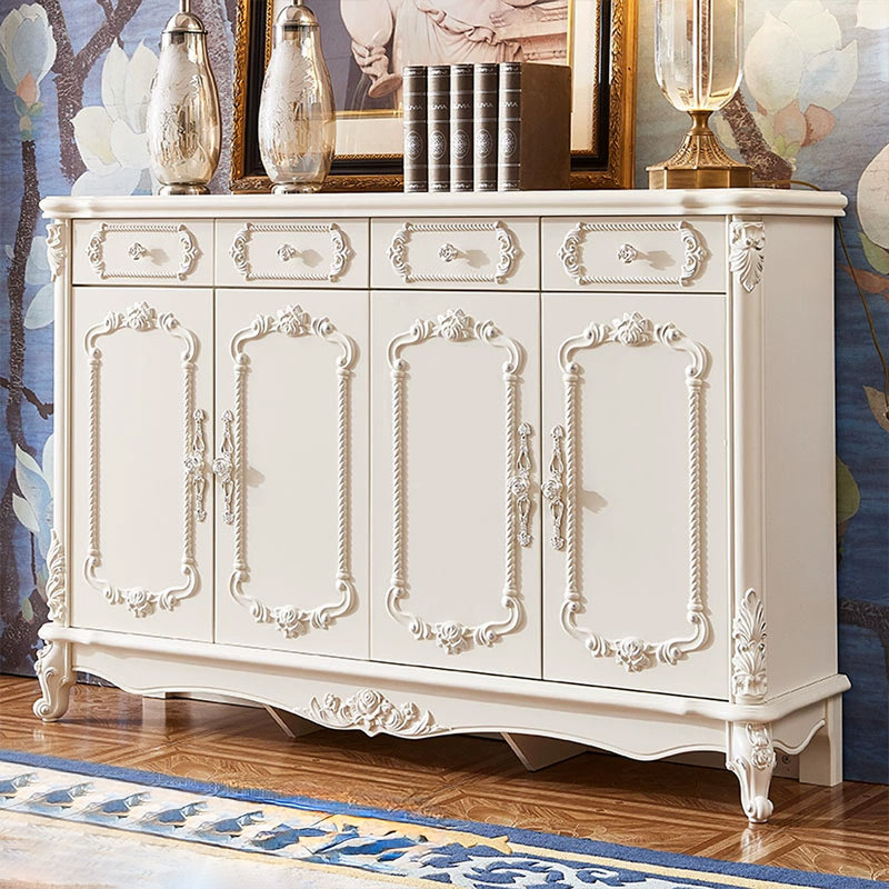 Banc de rangement blanc en bois manufacturé