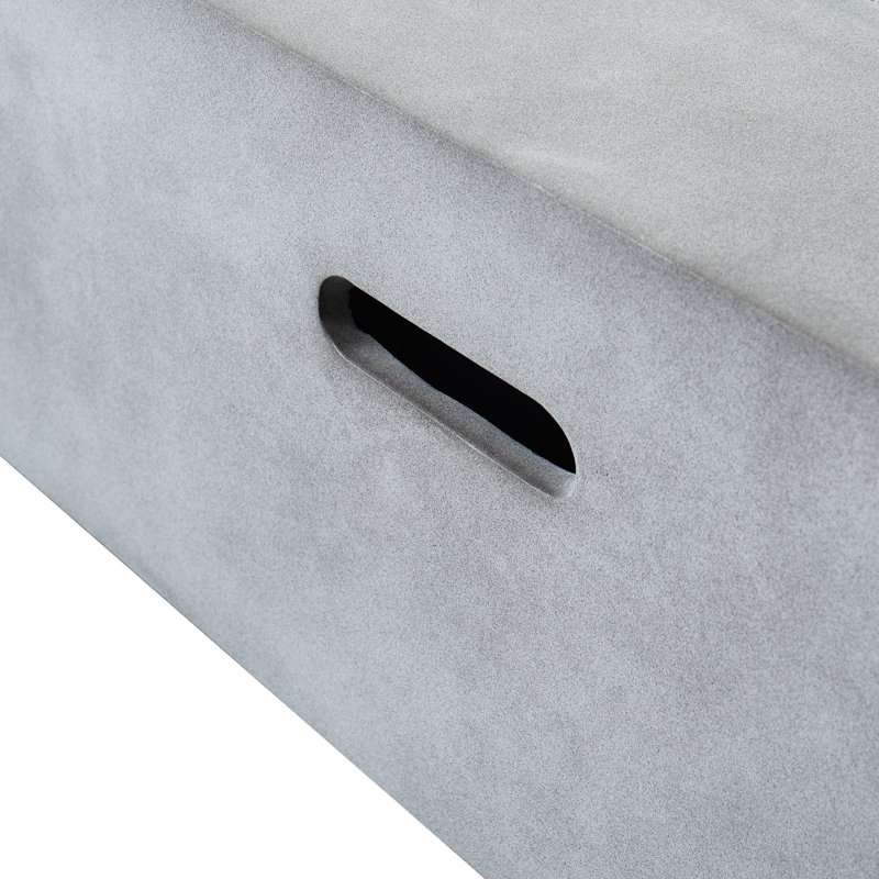 Table de foyer d'extérieur au propane en béton avec couvercle H 11,6 po x l 34,6 po Akenya
