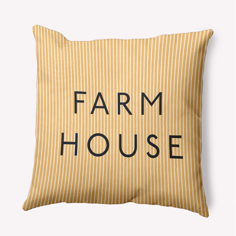  Housse de coussin décoratif en polyester / mélange de polyester par E by Design, 18 po x 18 po, Jaune