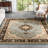 Belliere Medallion Kashan Light Blue Traditional Rug-21350718