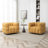 Ashyiah 38" Wide Tufted Swivel Chair with Square Arm-83101705