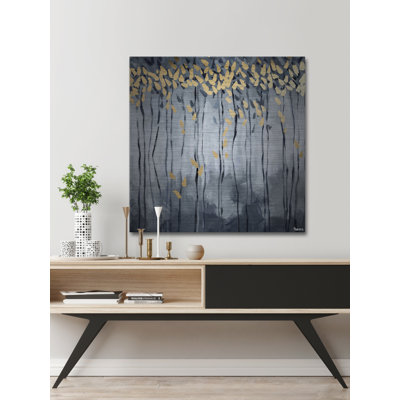 «Golden Leaves» par Parvez Taj - Peinture