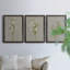 «White Field Flowers I», ensemble de 3 peintures sur toile encadrées-245800531-245800528