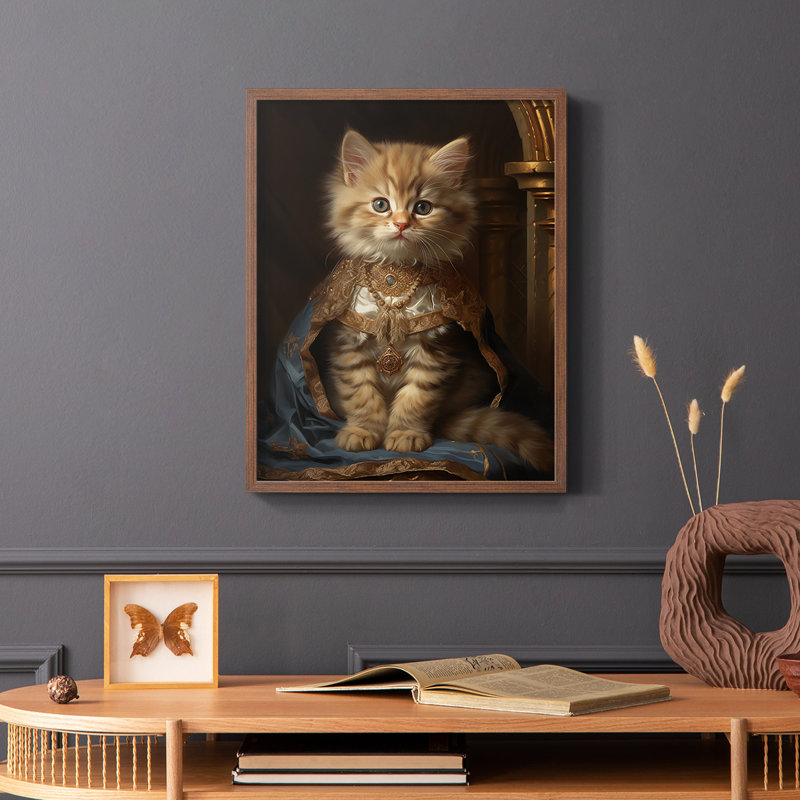 ANIMALS Series CCII - reproduction encadrée de qualité supérieure - prête à être accrochée - aucun clou requis, Noyer