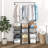 4-Pack Stackable Wire Baskets for Closet Organizers and Storage, Open Storage Bins for Clothes, Toys, and Snacks - Rustic Metal Closet Organizers and Storage Shelves in Black
