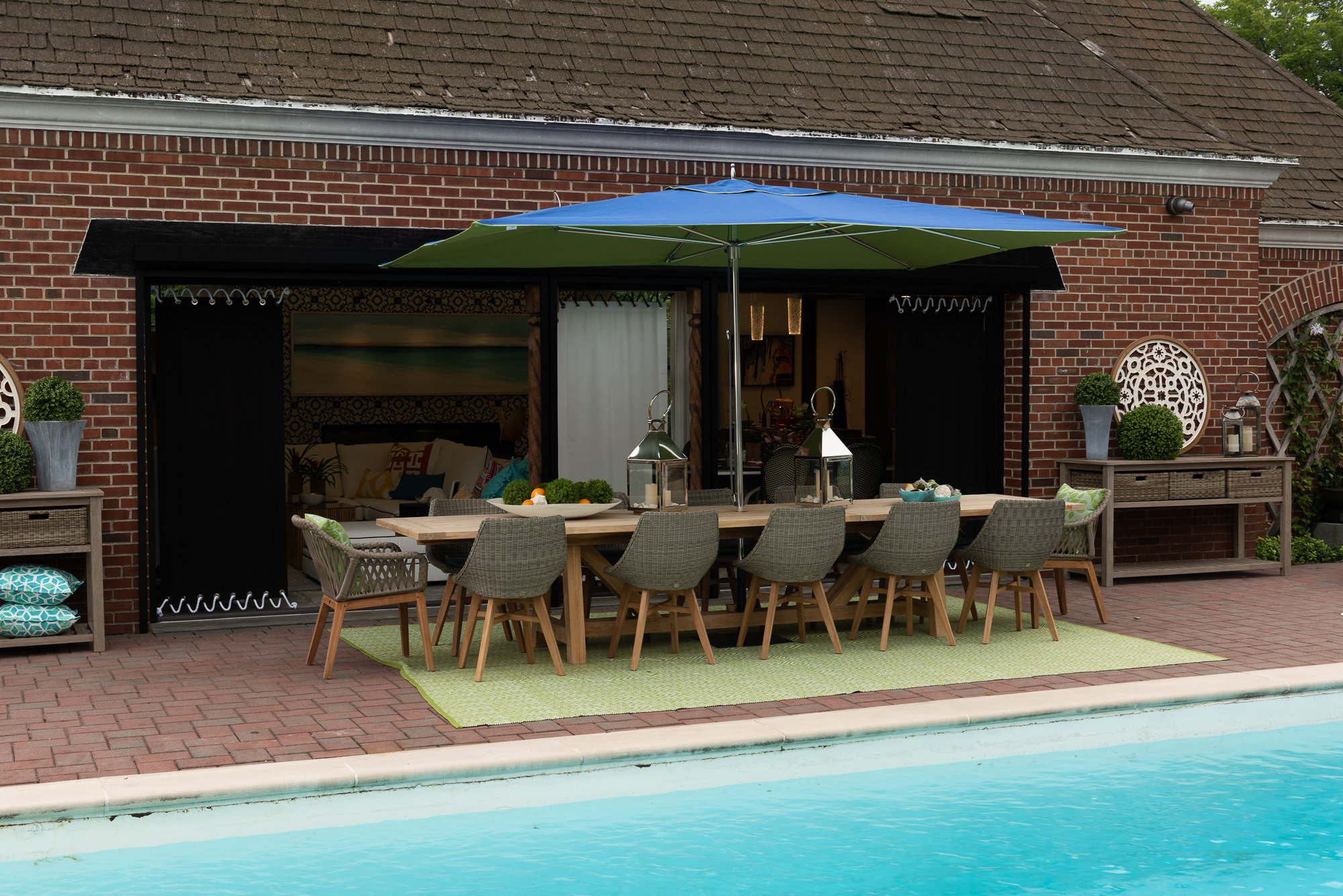 CO9 Design Lakewood Outdoor 13 Piece Teak Dining Set & Reviews Perigold