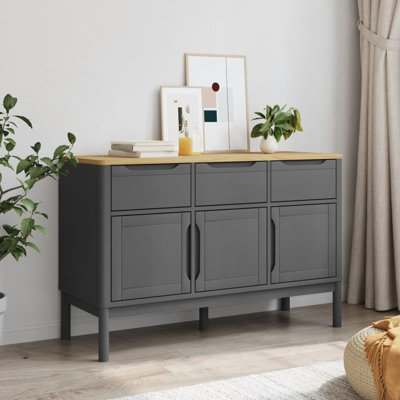 Buffet en bois de pin massif 44,9 "x 16,9" x 29,1 "Ebern Designs FLORO