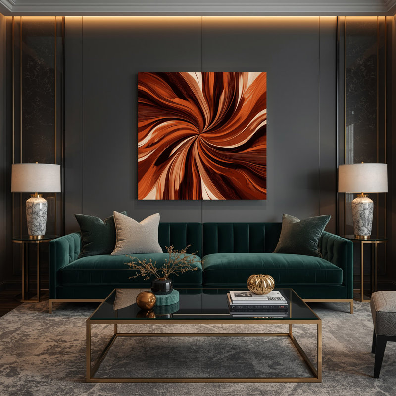 Art numérique sur toile, abstraction numérique 14, H 32 po x l 32 po