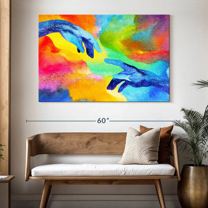 Keiraleigh Abstract Creation Hands, 34" H x 51" W