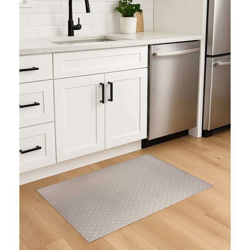 Tapis de cuisine léger antidérapant Leo, Rectangulaire 3 pi x 5 pi, Taupe