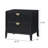Mason Black 2-Drawer Nightstand