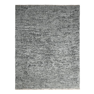 Shadow Play Hand Knotted Wool Area Rug in Charcoal