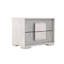 Ensemble de chambre pour grand lit, blanc délavé, gris pierre, ensemble 2 pièces avec table de chevet-131006985