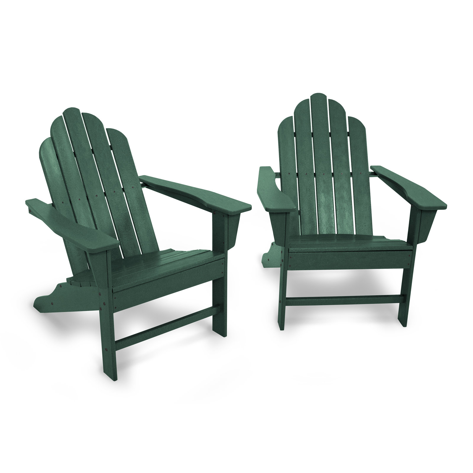 POLYWOOD® Long Island Adirondack Chair, Dark Green