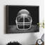 «Vintage Football Helmet on Black» par Saint and Sailor Studios, reproduction d'art sur toile encadrée