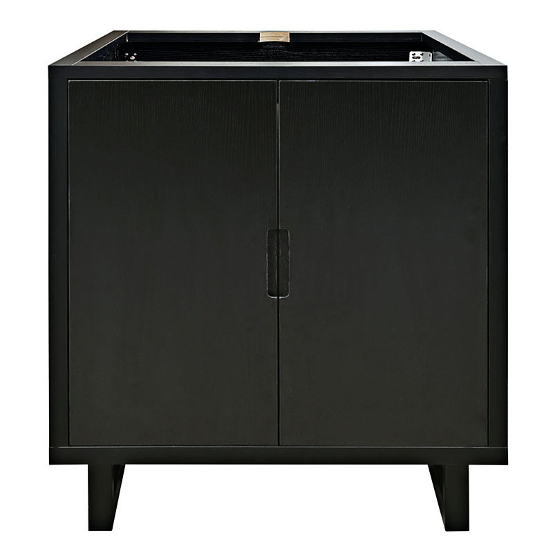 Base de meuble-lavabo simple 29,5 po seulement, Noir