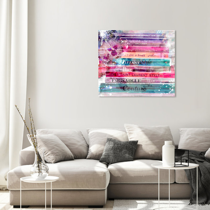 Livres Fashion Splash - peinture, H 20 po x l 24 po, Toile tendue