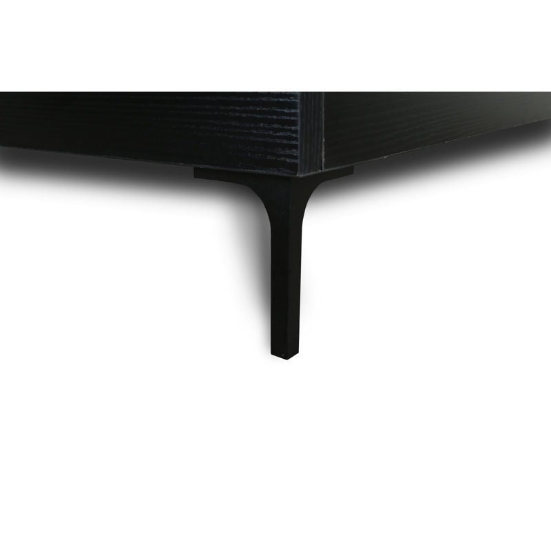 Lit plateforme tapissier Lenneke, Gris, Double