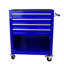 Chariot à outils 4 tiroirs avec. Matériau en acier laminé à froid. Surface thermolaquée. Tiroirs à ouverture en douceur. 2 pièces de frein et 24,05 x 13 x 29,3 po multifonctionnel - bleu. Revêtement robuste. Simple - roulement-304023878
