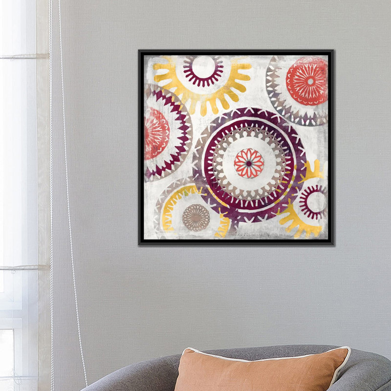 « orange persimmon ii », impression sur toile, H 37 po x l 37 po x P 1,5 po, Toile avec cadre noir, Pas de tapis
