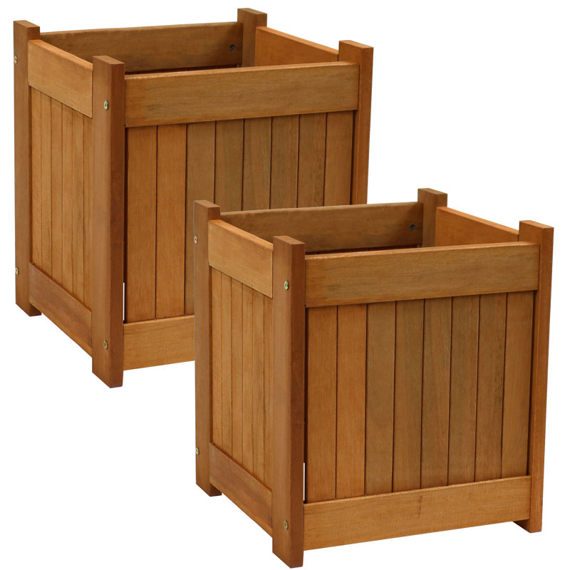 Delaire Wood Outdoor Planter Box, 2