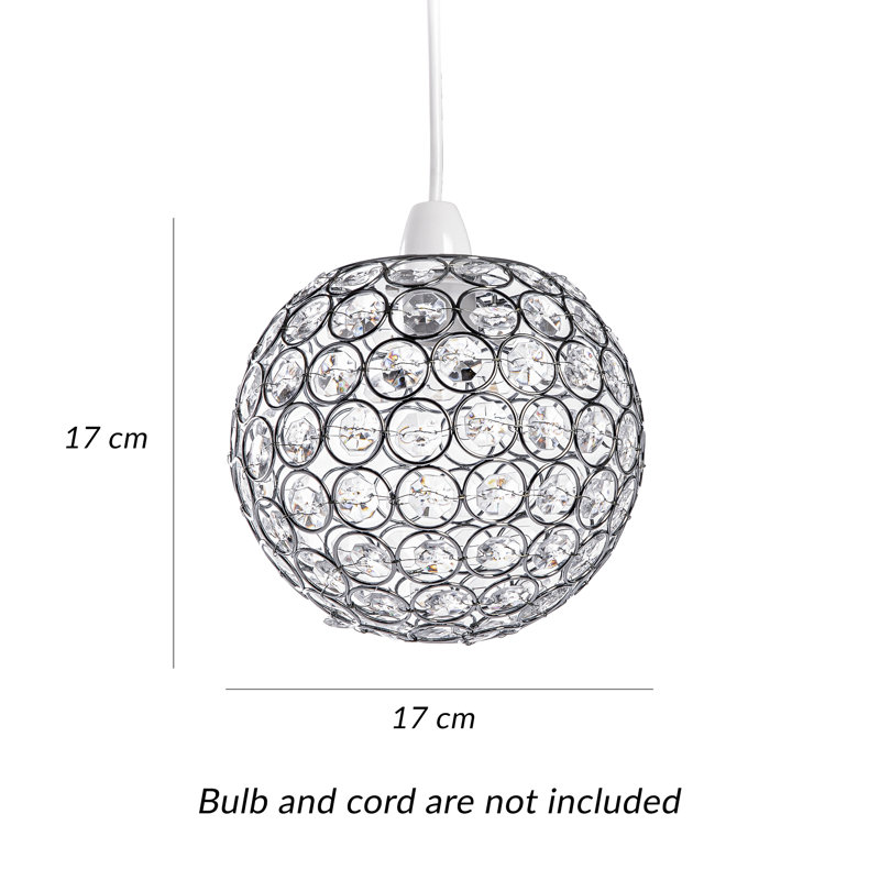 17 cm H Round Pendant Shade ( Screw On )