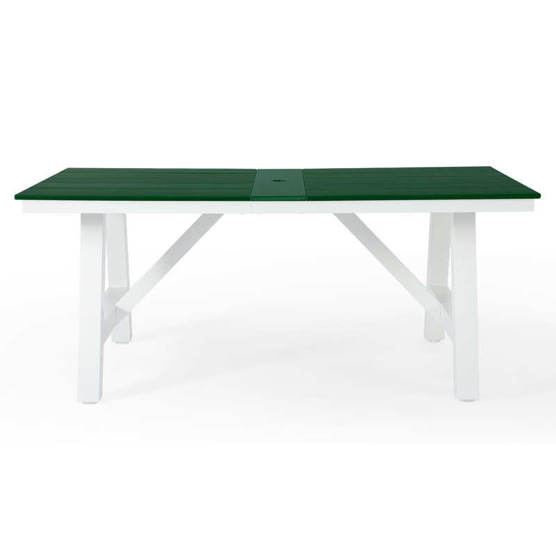 72" X 39" Rectangular Outdoor Dining Table, Green