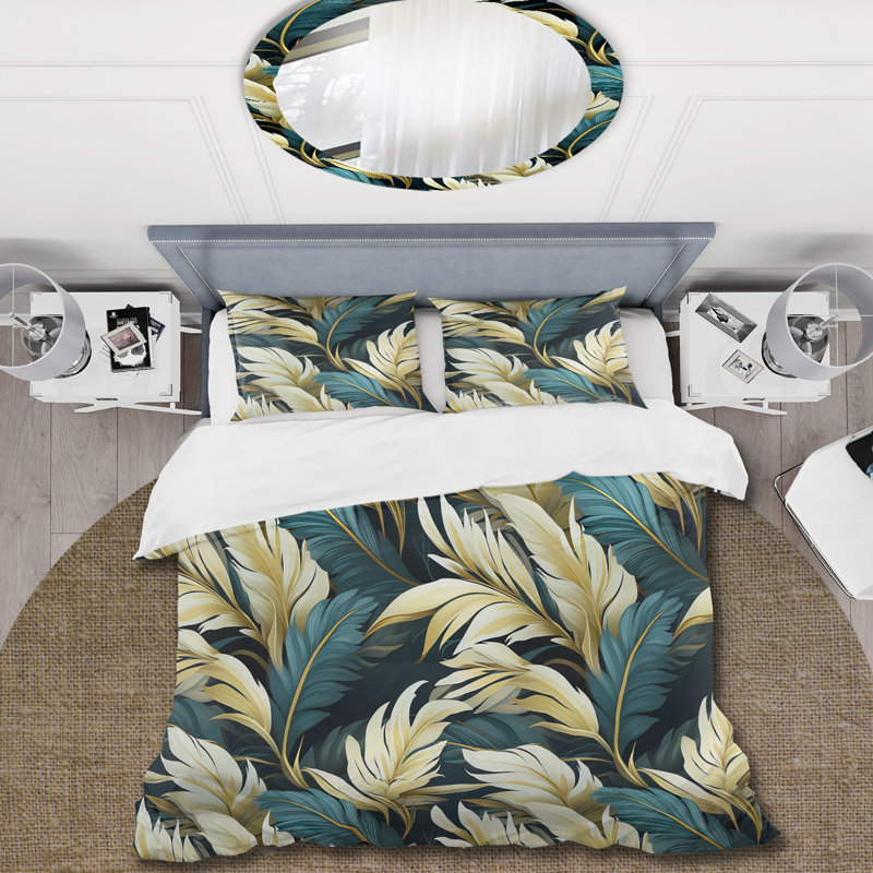 Ensemble de housse de couette Palm Breeze Tropical, Housse de couette pour très grand lit et 2 très