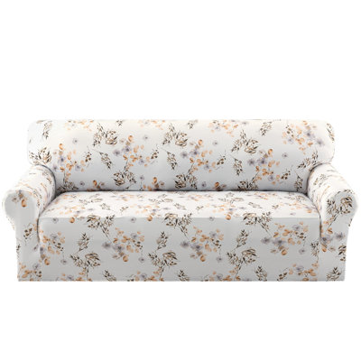 Floral Pattern Couch Covers High Stretch Sofa Covers Printed Couch Covers For 3 Cushion Couch Super Soft Couch Cover For Dogs Washable(Chic Bloomsom,Sofa)
