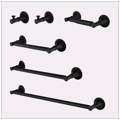 Ensemble de porte-serviettes 6 pièces en laiton