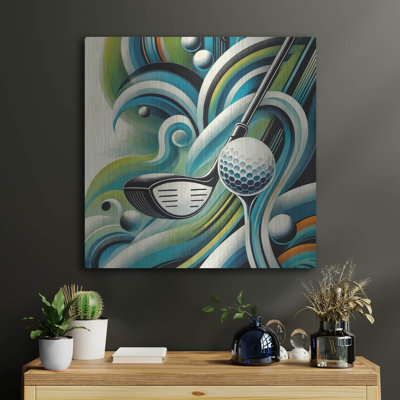  «Golf Abstract» par Rey Klimt, art mural en métal