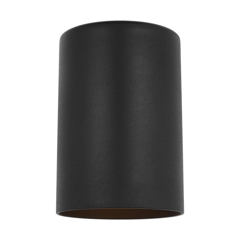 Textured Black Cylinder Outdoor Wall Sconce