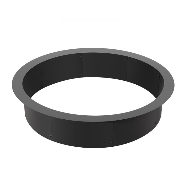 Fire Pit Ring w/ BBQ Fire Ring Outer Steel DIY Campfire Firepit, 10" H x 40" W x 40" D