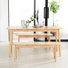 Rowley 4 - Person Rubberwood Solid Wood Modern Dining Table Set