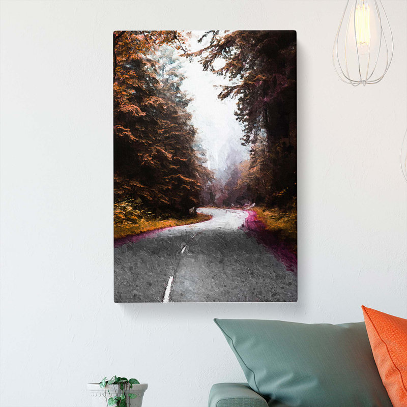 Road Through Redwood National Park in California - Wrapped Canvas Painting Print, 50cm H x 35cm W x 3cm D