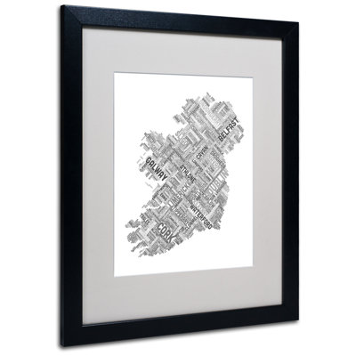 « ireland vii », "matted" par michael thompsett, art textuel encadré