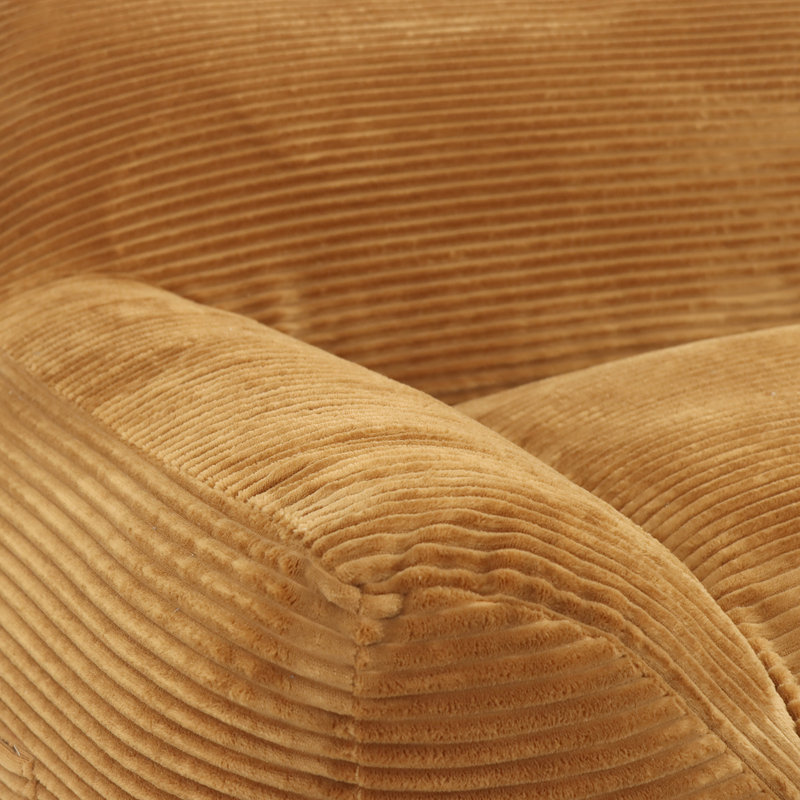 Corduroy Fabric Bean Bag Chair, Brown Corduroy