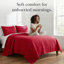 Ensemble de courtepointe Southshore Essentials de Southshore Fine Linens, couleur rouge piment, en microfibre doublement brossée, grande taille, légère et brodée, avec 2 taies d'oreiller King, King / California King-65573751-40261343